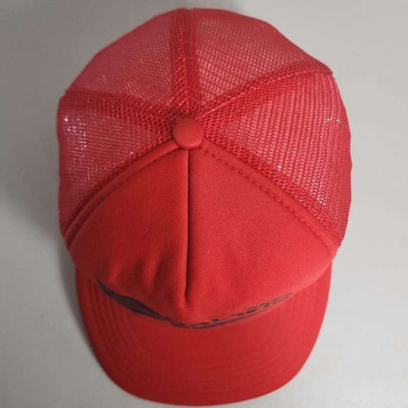 Vintage Dallas Mavis Juniper Transportation Red Snapback Trucker Hat - Picture 3 of 9